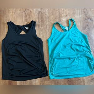Two maternity workout tank tops. Like new. Size medium. Old navy active